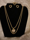 Rollie Heart Necklace Trio Set