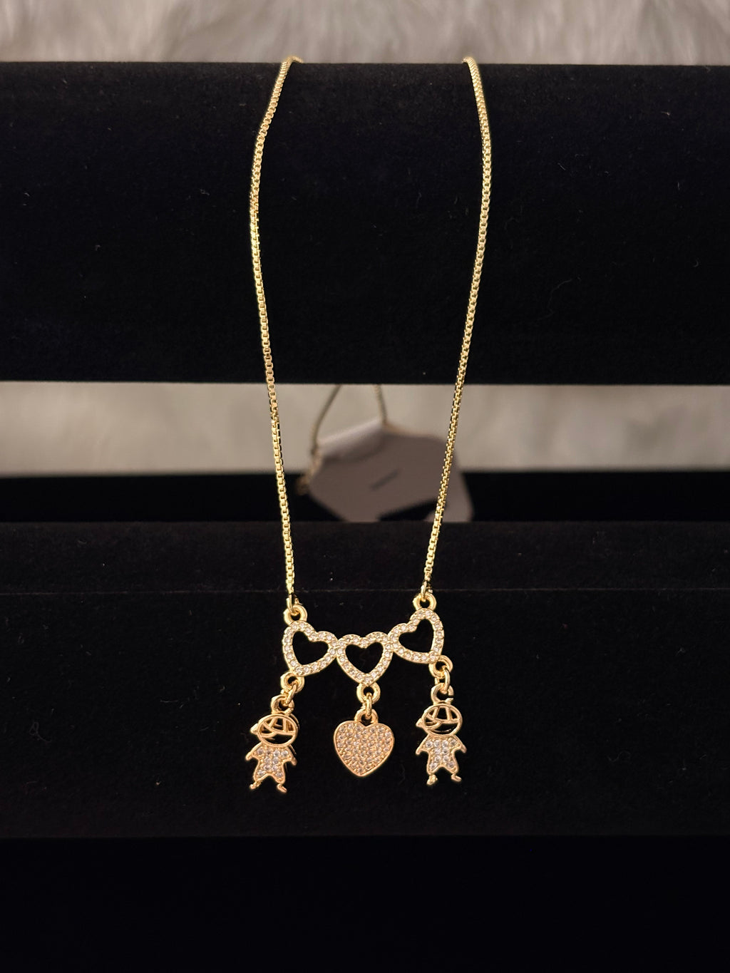 Gold Double Love Mom Necklace